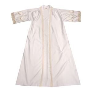 Vintage 70s/80s Baby Blue Victoria Secret Gold Crown Label Robe - Sz S